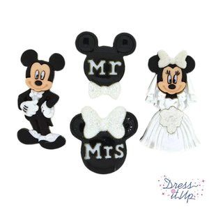 Mickey & Minnie Wedding ~ Disney Licensed Shank Buttons /Dress It Up Jesse James